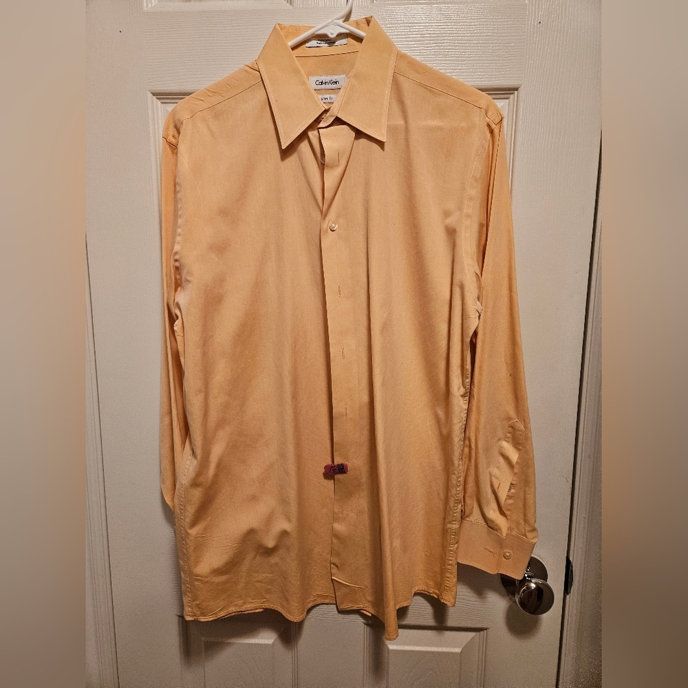 Calvin Klein Men's Tan Dress Shirt